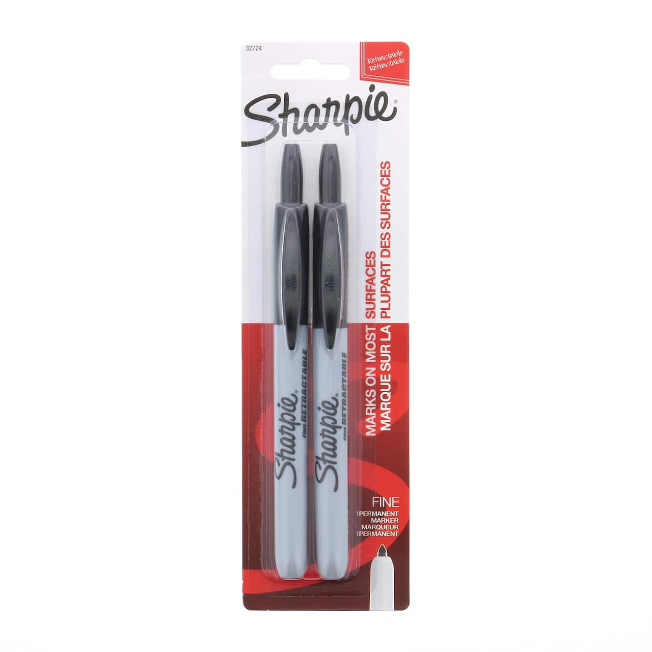 Sharpie® Fine Point Retractable Marker Set, Black